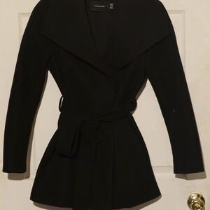 Tahari Women's Black Belted Coat Size S